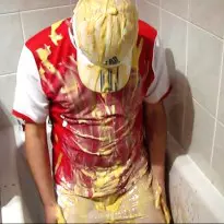 Arsenal football kit gunged